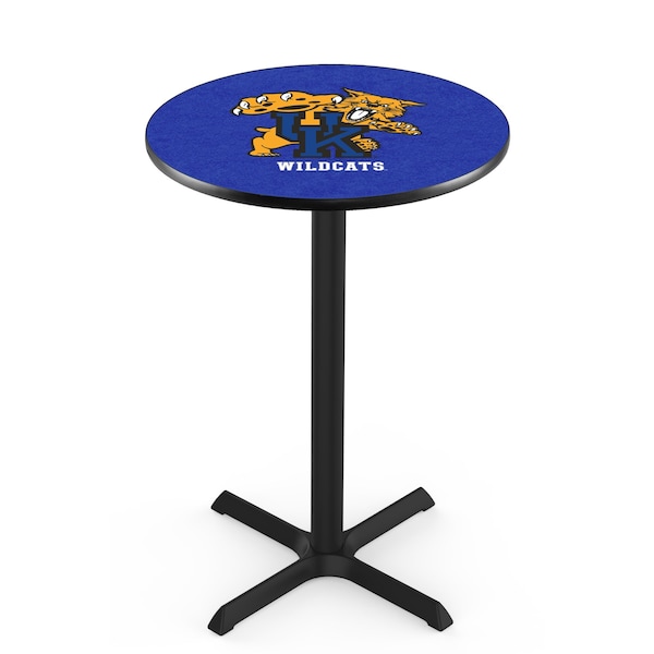 42" Blk Wrinkle Kentucky "Wildcat" Pub Table